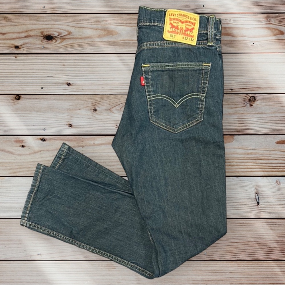 Levi's Premium Blue Denim Red Tag Straight Leg Men's Jeans Size 32" x 32" EUC